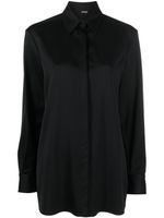 Kiton chemise en satin à manches longues - Noir - thumbnail