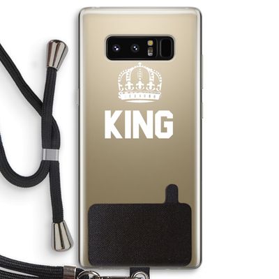 King zwart: Samsung Galaxy Note 8 Transparant Hoesje met koord