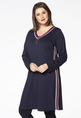 Yoek Jurk met rits | Blauw | Maat 58/60