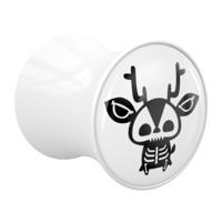 Double Flared Plug met lieve skeletjes-design Acryl Tunnels & Plugs