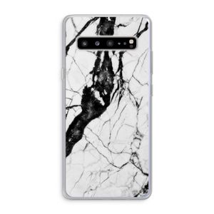 Witte marmer 2: Samsung Galaxy S10 5G Transparant Hoesje