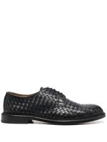 Doucal's derbies en cuir tressé - Bleu