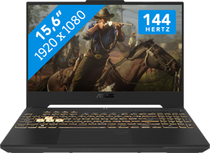 ASUS TUF Gaming F15 FX507ZI4-LP049W Intel® Core™ i7 i7-12700H Laptop 39,6 cm (15.6") Full HD 16 GB DDR4-SDRAM 1 TB SSD NVIDIA GeForce RTX 4070 Wi-Fi 6 (802.11ax) Windows 11 Home Zwart, Grijs