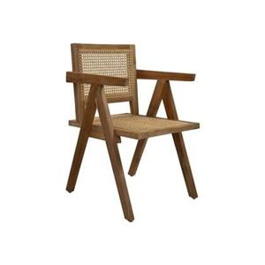 HSM - HSM Collection-Eetkamerstoel-56x52x83-Naturel-Rotan|Teak