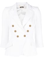 Elisabetta Franchi blazer à boutonnière croisée - Blanc