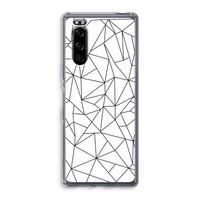 Geometrische lijnen zwart: Sony Xperia 5 Transparant Hoesje