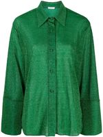 Oséree chemise métallisée à manches longues - Vert