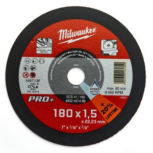 Milwaukee Accessoires Metaaldoorslijpschijf SCS41 180 x 1,5 mm PRO+ - 25 stuks - 4932451489 - 4932451489