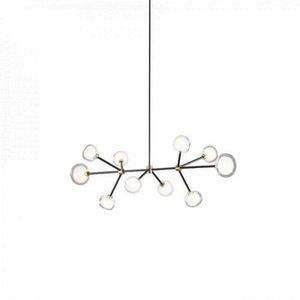 Tooy Nabila 10 Hanglamp - Zwart - Messing