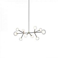 Tooy Nabila 10 Hanglamp - Zwart - Messing