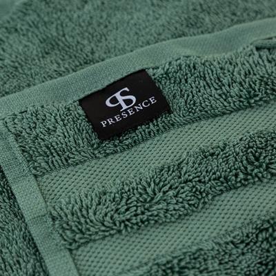 2 PACKS Luxe Gastendoekjes 100% Katoen Donkergroen Presence - Dekbed-Discounter.nl