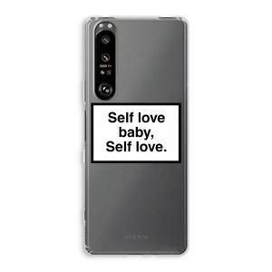 Self love: Sony Xperia 1 III Transparant Hoesje