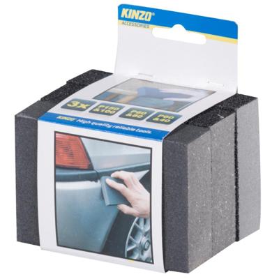 Kinzo Schuurpapier blokken - 3x stuks - verschillende korrels Kinzo Schuurpapier blokken - 3x stuks - verschillende korrels