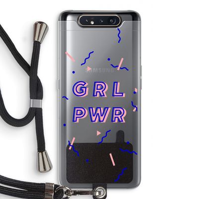 GRL PWR: Samsung Galaxy A80 Transparant Hoesje met koord