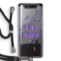 GRL PWR: Samsung Galaxy A80 Transparant Hoesje met koord