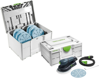 Festool ets ec 150/3 eq-sys gr excenterschuurmachine + sys-stf d150 gr-set in systainer - 578265