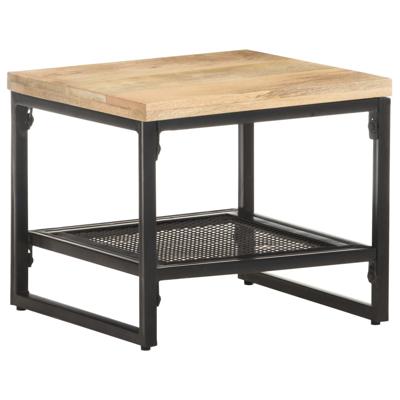 Bijzettafel 40x40x35 cm massief mangohout