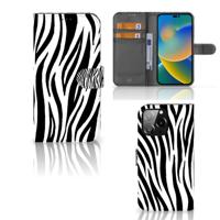 iPhone 14 Pro Max | Telefoonhoesje | Met pasjeshouder | Zebra