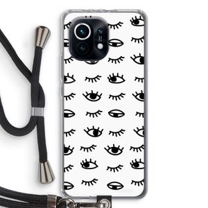 Eye pattern #2: Xiaomi Mi 11 Transparant Hoesje met koord