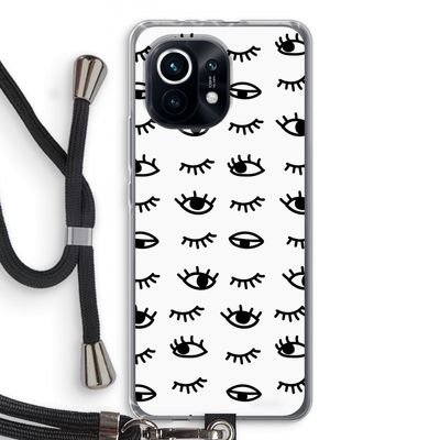 Eye pattern #2: Xiaomi Mi 11 Transparant Hoesje met koord