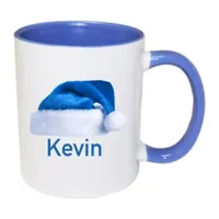 Kerstmok met naam (blauw)