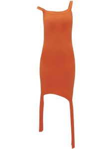 JW Anderson robe courte en maille à design patchwork - Orange