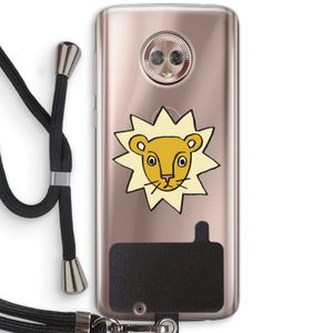 Kleine leeuw: Motorola Moto G6 Transparant Hoesje met koord