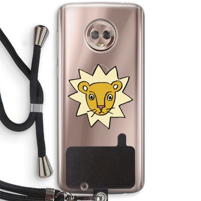 Kleine leeuw: Motorola Moto G6 Transparant Hoesje met koord