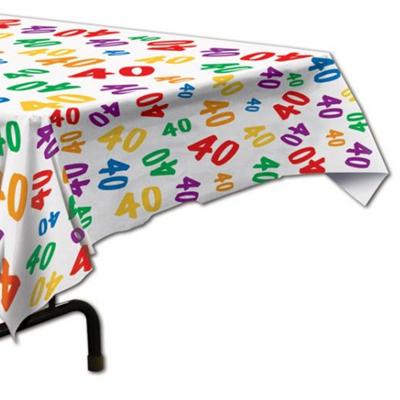 Verjaardag/jubileum tafelkleed - 40 jaar - 137 x 274 cm - feest tafelkleden leeftijd