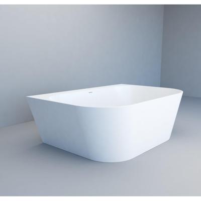 Crosstone by Arcqua Evi XL solid surface half vrijstaand ligbad 180x120x57 mat wit CTWL9400