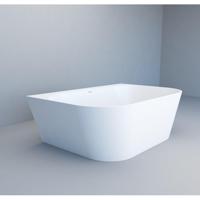 Crosstone by Arcqua Evi XL solid surface half vrijstaand ligbad 180x120x57 mat wit CTWL9400