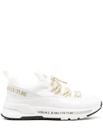 Versace Jeans Couture Dynamic logo-print leather sneakers - Blanc