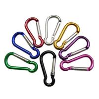 Gekleurde karabijnhaken mini 8 stuks - carabiners / festonhaak - thumbnail