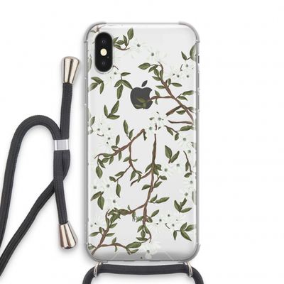 Blossoming spring: iPhone XS Transparant Hoesje met koord