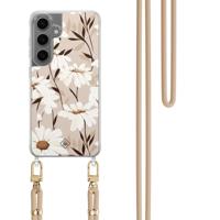Samsung Galaxy S24 Plus hoesje met beige koord - In bloom