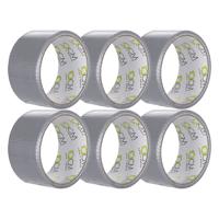 Duct tape - grijs - 6x rol - 48mm x 10m - binnen/buiten