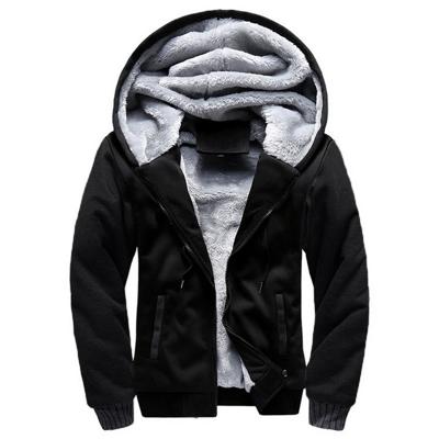Winter parka mannen plus fluweel warm winddicht jassen groot formaat Hooded jassen (zwart)