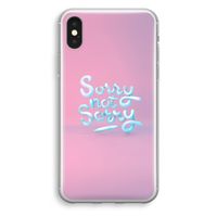 Sorry not sorry: iPhone XS Transparant Hoesje