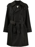 CHANEL Pre-Owned 1980s CC-buttons double-breasted trench coat - Noir - thumbnail