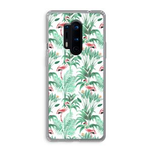 Flamingo bladeren: OnePlus 8 Pro Transparant Hoesje