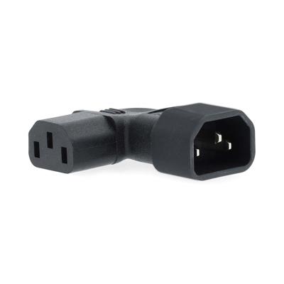 Nedis Verlengstekker | IEC-320-C13 | IEC-320-C14 | Links Gehoekt | Vernikkeld | PVC | Zwart | Doos | 1 Stuks - CEGB11903BK