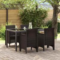 Tuinstoel 4 pcs Bruin 53 x 49 x 85 cm PP