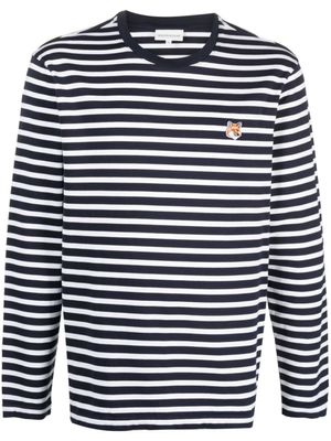 Maison Kitsuné t-shirt en coton à motif Fox - Bleu
