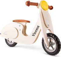 Scooter met naam New Classic World- beige