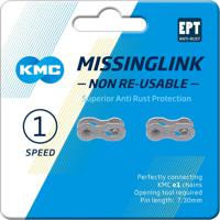 KMC MissingLink E1/E8 EPT, 3/32, 2 stuks, zilverkleurig