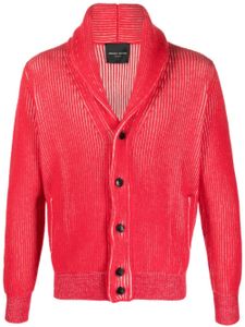 Roberto Collina cardigan en maille ajourée - Rouge