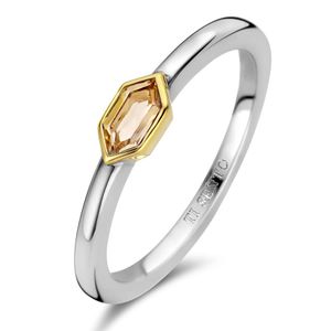 TI SENTO-Milano 12313NU Ring zilver-synth.kristal goud- en zilverkleurig-nude