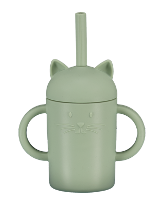 Drinkbeker met rietje - Groen