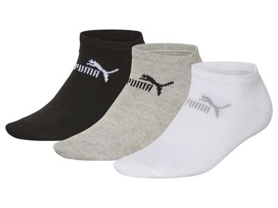 Puma 3 paar sokken (Wit/grijs/zwart, 35-38)