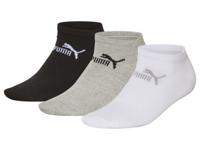 Puma 3 paar sokken (Wit/grijs/zwart, 35-38)